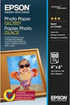Epson Hârtie foto A6 (10x15) 200gr/m² pentru Imprimante Jet de cerneală 100 de hârtie fotografică