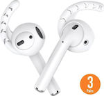 AHAstyle PT14 Silicone Ear Hook σε Λευκό χρώμα για Apple AirPods
