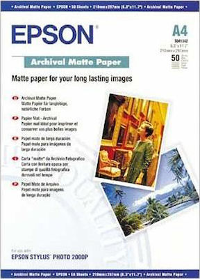 Epson Archival Photo Paper Matte A4 (21x30) 189gr/m² for Inkjet Printers 50 Sheets