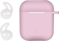 Celly AirCase Case Silicone in Pink color for Apple AirPods 1 / AirPods 2