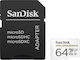 Sandisk High Endurance microSDXC 64GB Class 10 U3 V30 UHS-I με αντάπτορα