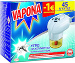Vapona Αντικουνουπικό Υγρό Σετ 45 Νύκτες Συσκευή με Υγρό για Κουνούπια 18ml