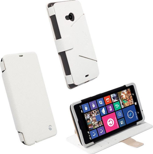 Krusell Malmo Book Leather White (Lumia 535)