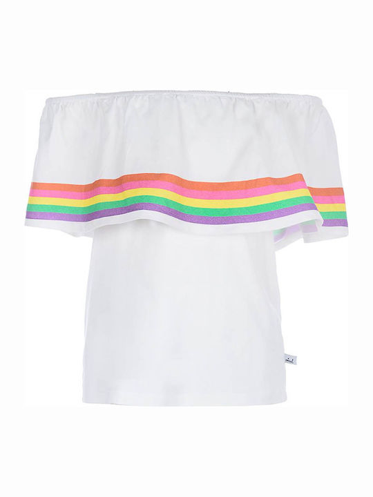 Marasil Kids Blouse Short Sleeve White