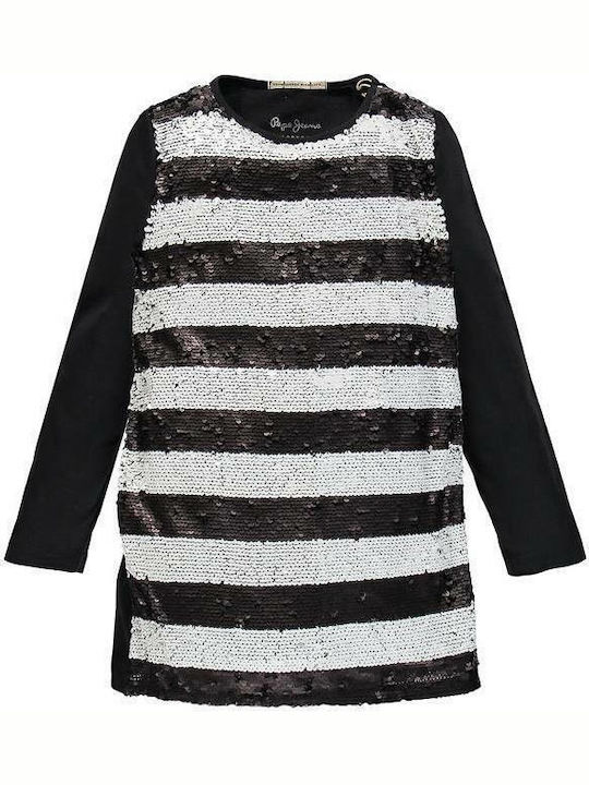 Pepe Jeans Iciar Kids Dress Long Sleeve Black