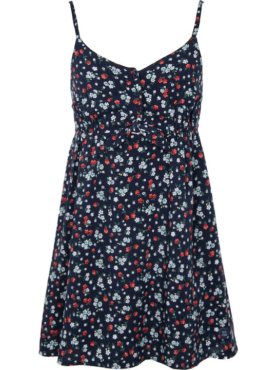 Jareth Παιδικό Φόρεμα Αμάνικο Floral Navy Μπλε