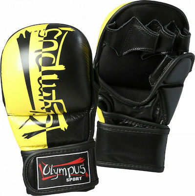 Olympus Sport Synthetic Leather MMA Gloves Yellow