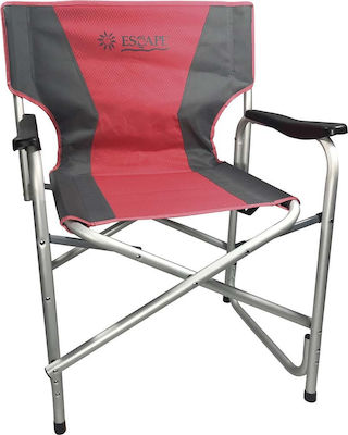 Escape Chair Beach Aluminium Red 65.5x50x90cm