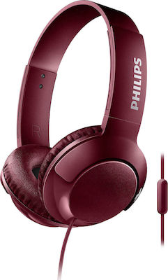 Philips SHL3075 Ενσύρματα On Ear Ακουστικά Κόκκινα / Μπορντό