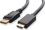 Powertech Kabel DisplayPort-Stecker - HDMI-Stecker 3m Schwarz (CAB-DP028)