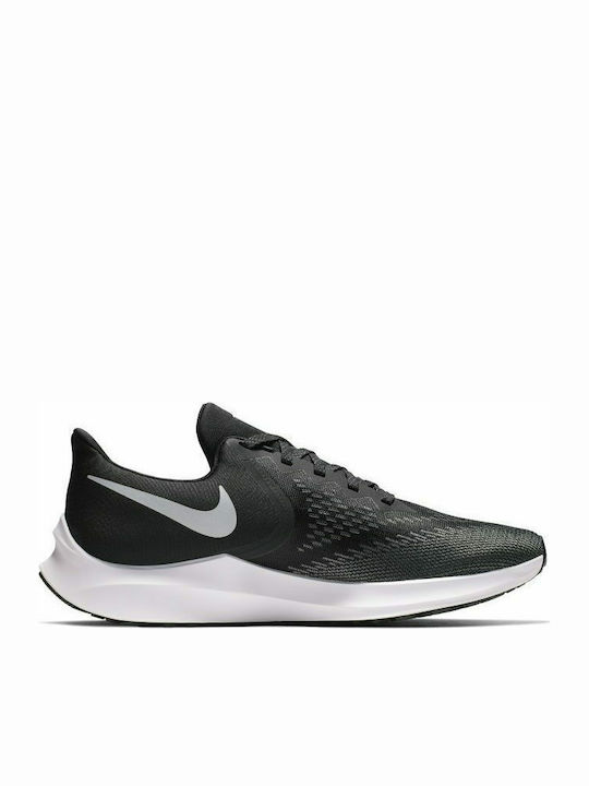 Nike Air Zoom Winflo 6 Ανδρικά Αθλητικά Παπούτσια Running Μαύρα