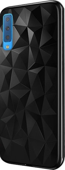Forcell Air Prism 3D Back Cover Σιλικόνης Μαύρο (Galaxy A50)