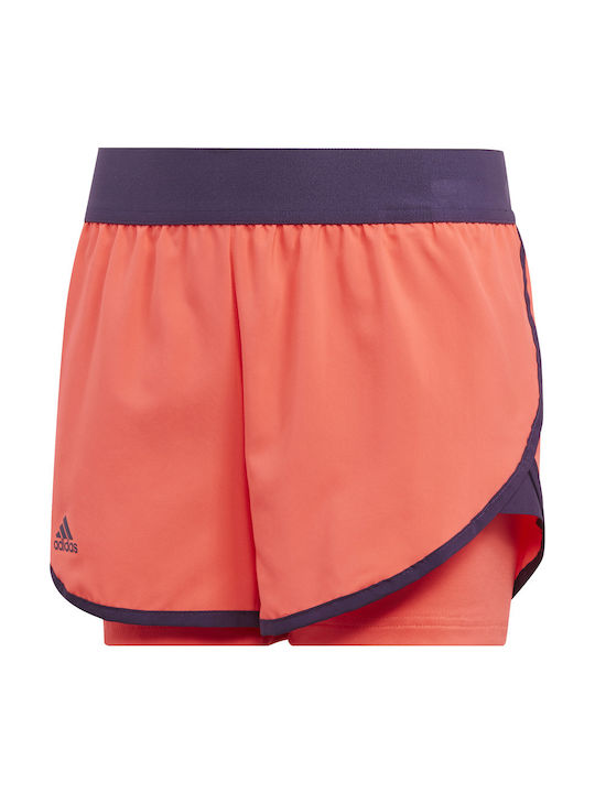 Adidas Sportliche Kinder Shorts/Bermudas Tennis Spring Club Orange