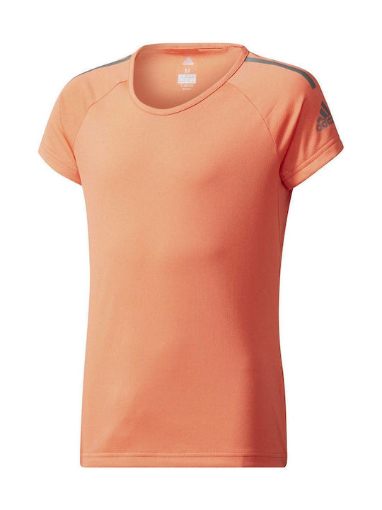 Adidas Kids T-shirt Orange Training Cool