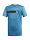 Adidas Kinder-T-Shirt Hellblau Training Cool Tee