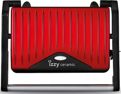 Izzy Panini S10 Τοστιέρα για 2 Τοστ 800W Spicy Red Ceramic