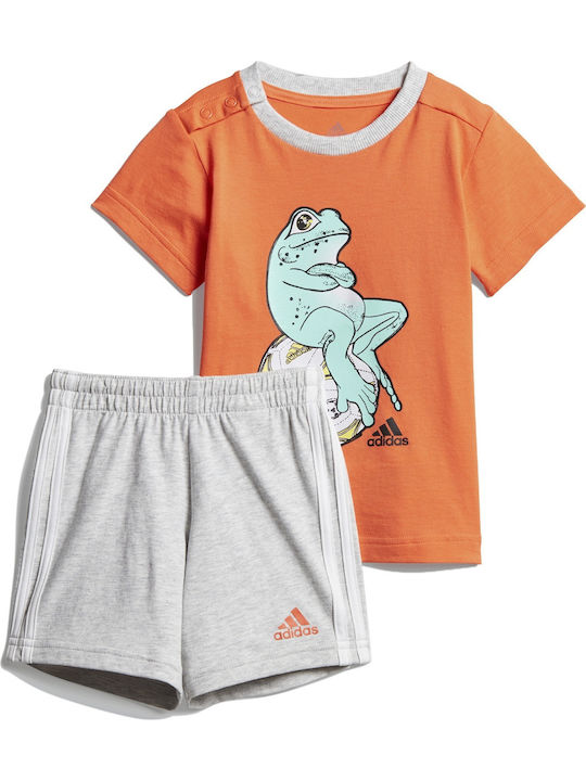 adidas Παιδικό Σετ με Σορτς Πορτοκαλί 2τμχ