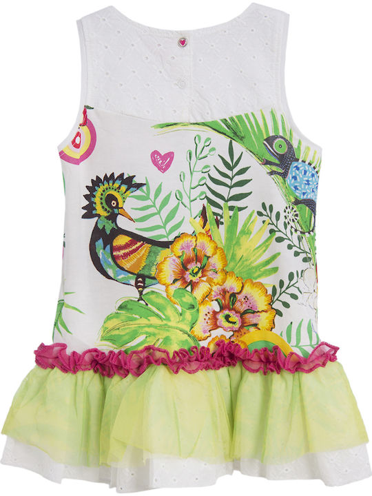 Desigual Aidita Mädchen Kleid Ärmellos Mehrfarbig