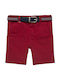 Kinder-Shorts/Bermudas Stoff Burgundisch