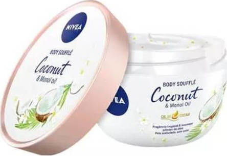 Nivea sufleu de corp Mousse hidratant pentru corp cu Aromă Nucă de cocos pentru piele uscată 200ml