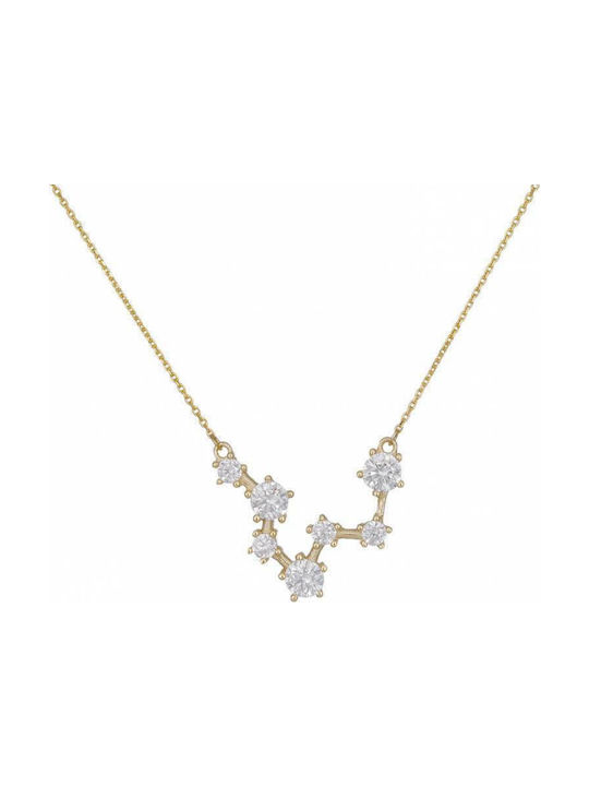 9K necklace with the constellation of Pisces 033295 033295 033295 Gold 9 Carat