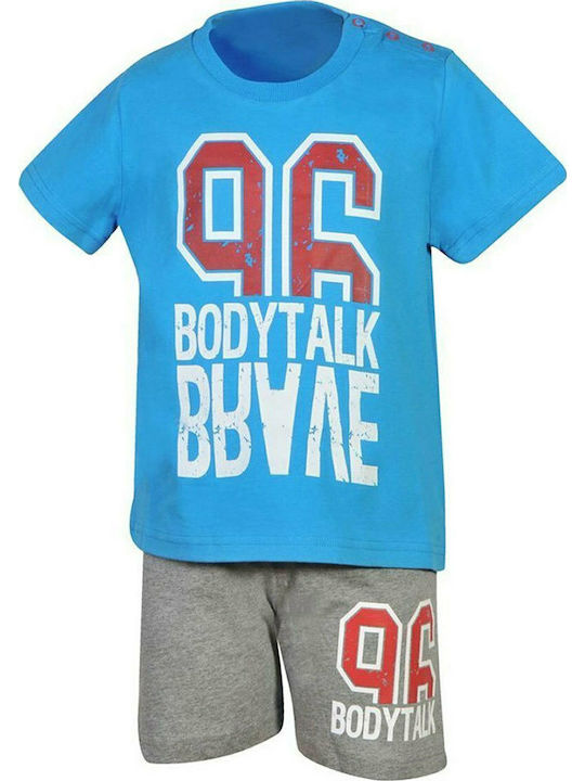 BodyTalk Kinder Set mit Shorts Sommer 2Stück Hellblau