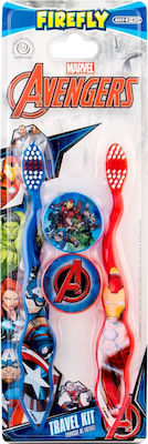 Firefly Marvel Avengers Kids Toothbrush for 3+ years 2pcs Blue / Red