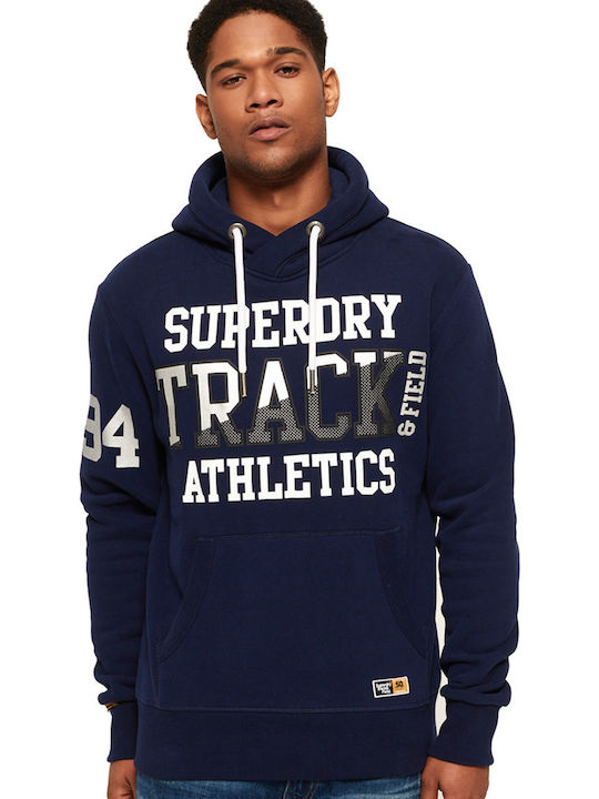 Superdry Men's Sweatshirt with Hood and Pockets Navy