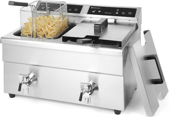 Hendi Electric Fryer Double 7kW Capacity 2x8lt 58x48.5x40.6cm