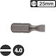 Force Straight Bit 1/4" 25mm 0.8x4mm Screwdriver Bit Straight