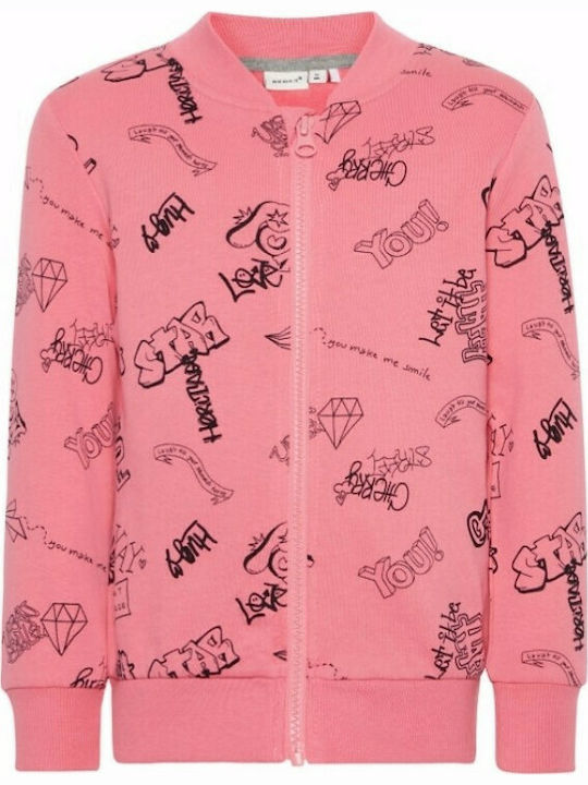 Name It Girls Sweatshirt with Zipper Pink