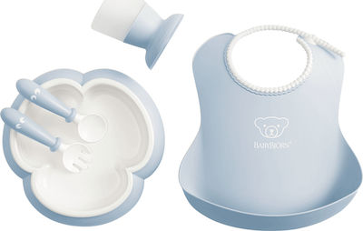 BabyBjorn Feeding Set Baby Dinner Set made of Plastic Blue 5pcs