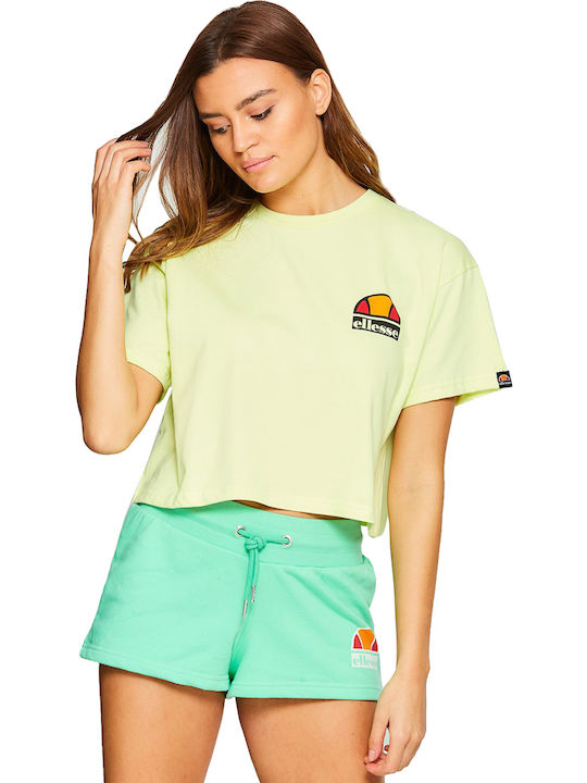 Ellesse Manila Women's Cotton Blouse Short Sleeve Light Yellow