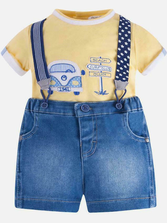 Mayoral Kids Set with Shorts Summer 2pcs Yellow