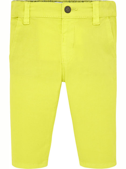 Mayoral Kids Fabric Trousers Yellow