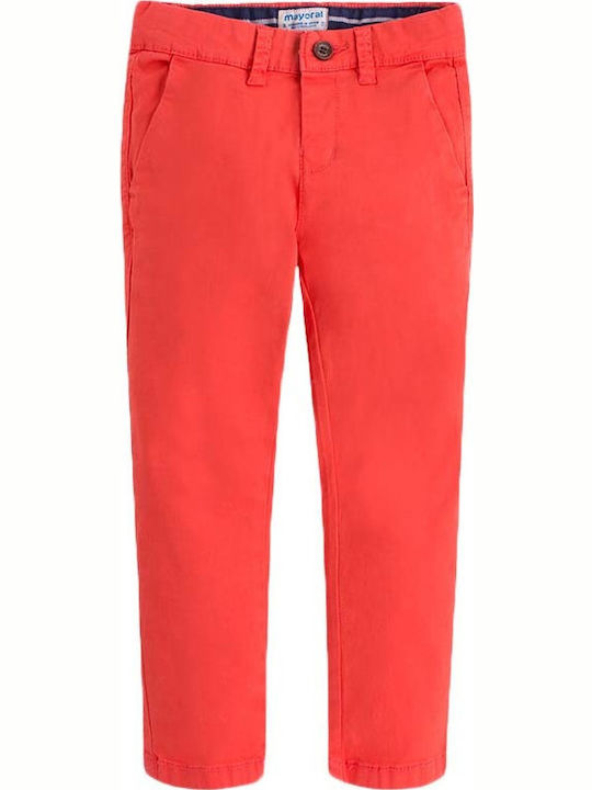 Mayoral Kids Fabric Trousers Red