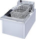 M&M equipment Elektrische Fritteuse 6kW Kapazität 12Es 39x50x41cm F120