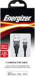 Energizer Regular USB to Lightning Cable Μαύρο 1.2m (C61LIGBK4)