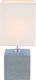 Globo Lighting Ceramic Table Lamp for Socket E14 with White Shade and Gray Base