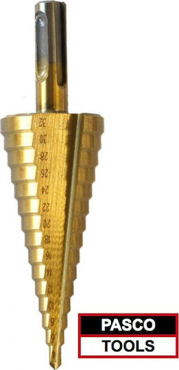 Pasco HSS-Tin 4-32mm Burghiu Conic cu Tija SDS Plus pentru Materiale de construcție