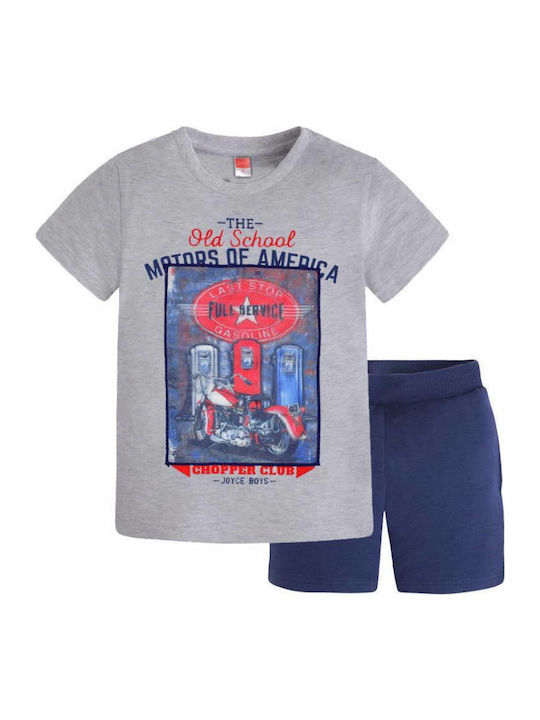 Joyce Kids Set with Shorts Summer 2pcs Gray