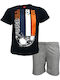 Kids Set with Shorts Summer 2pcs Navy Blue