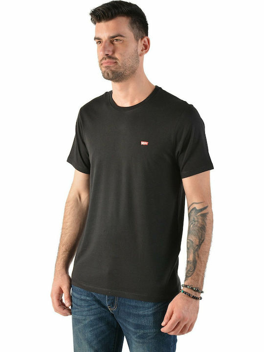 Levi's 2-Pack Crewneck T-shirt Bărbătesc cu Mânecă Scurtă Negru