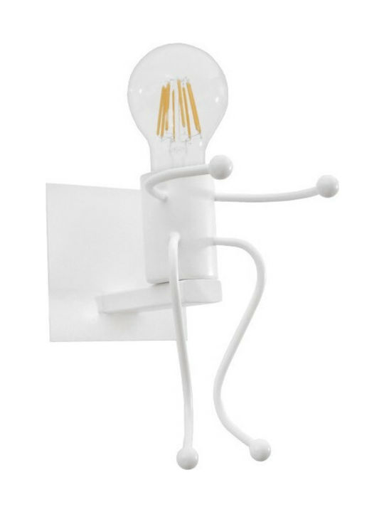 GloboStar Clay Modern Wall Lamp with Socket E27 White Width 12cm
