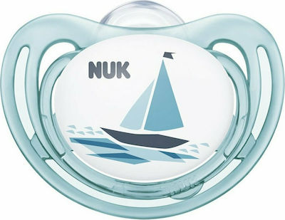 Nuk Orthodontic Pacifier Silicone Freestyle Boat Blue with Case for 0-6 months 1pcs