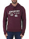 Emerson Men's Sweatshirt with Hood and Pockets Wine