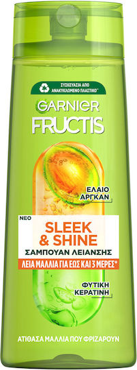 Garnier Fructis Sleek & Shine Σαμπουάν Λείανσης & Λάμψης για Φριζαρισμένα Μαλλιά 400ml