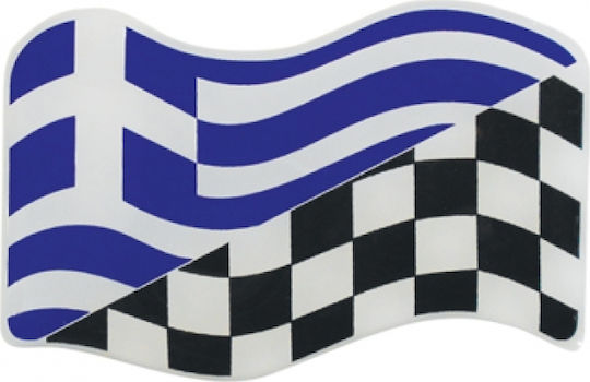 Auto Gs Αυτοκόλλητη Σημαία Αυτοκινήτου Ελληνική - Αγωνιστική