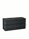 vidaXL Cutie de depozitare pentru exterior din polipropilenă 280lt Negru L117xW45xH56buc