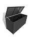 vidaXL Rattan Outdoor Storage Box Black 120x50x60cm